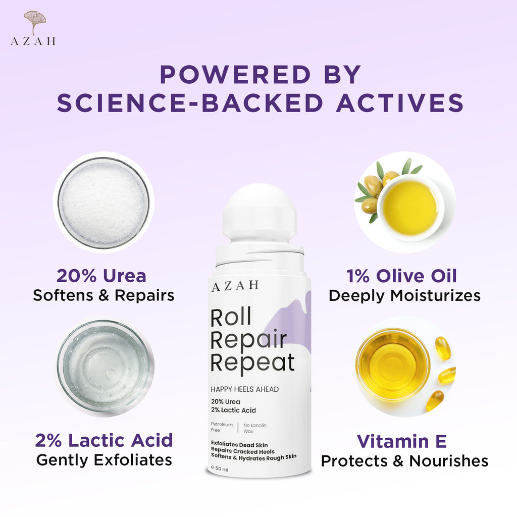 Foot Roll On For Cracked Feet - Exfoliates Dead Skin & Repairs Rough Feet