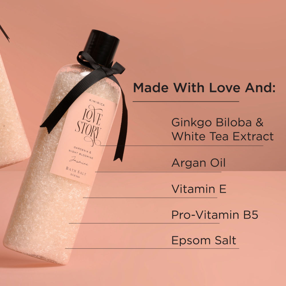 Love Story Bath Salt for Body SPA, Relaxation and Pain Relief, 100% Vegan & Paraben Free