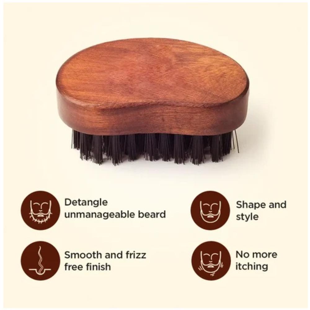 Nylon Bristle Wooden Beard Brush Pack