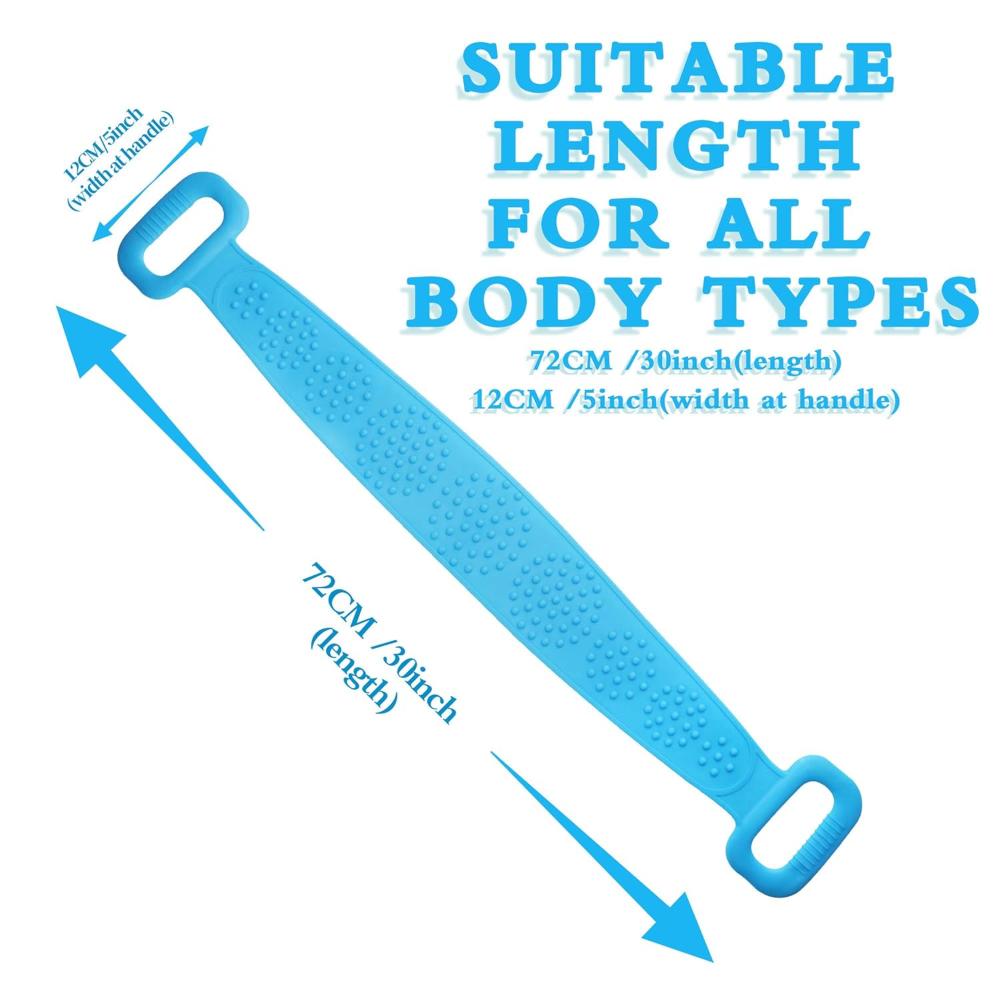 Exfoliating Silicone Back Srubber Belt - Color May Vary