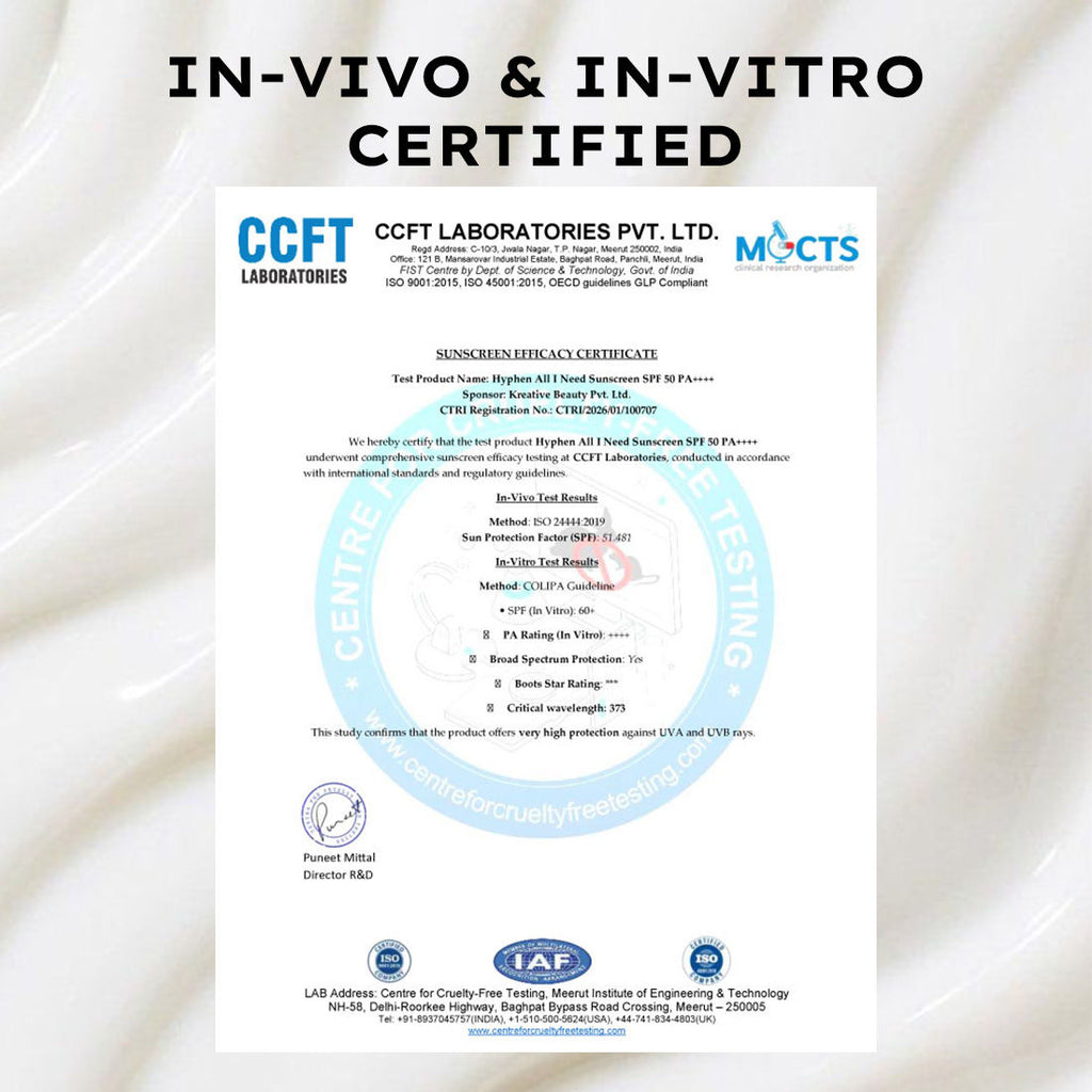 All I Need Sunscreen SPF50 PA++++, Moisturizes, Repairs UV Damage, In-Vivo Tested