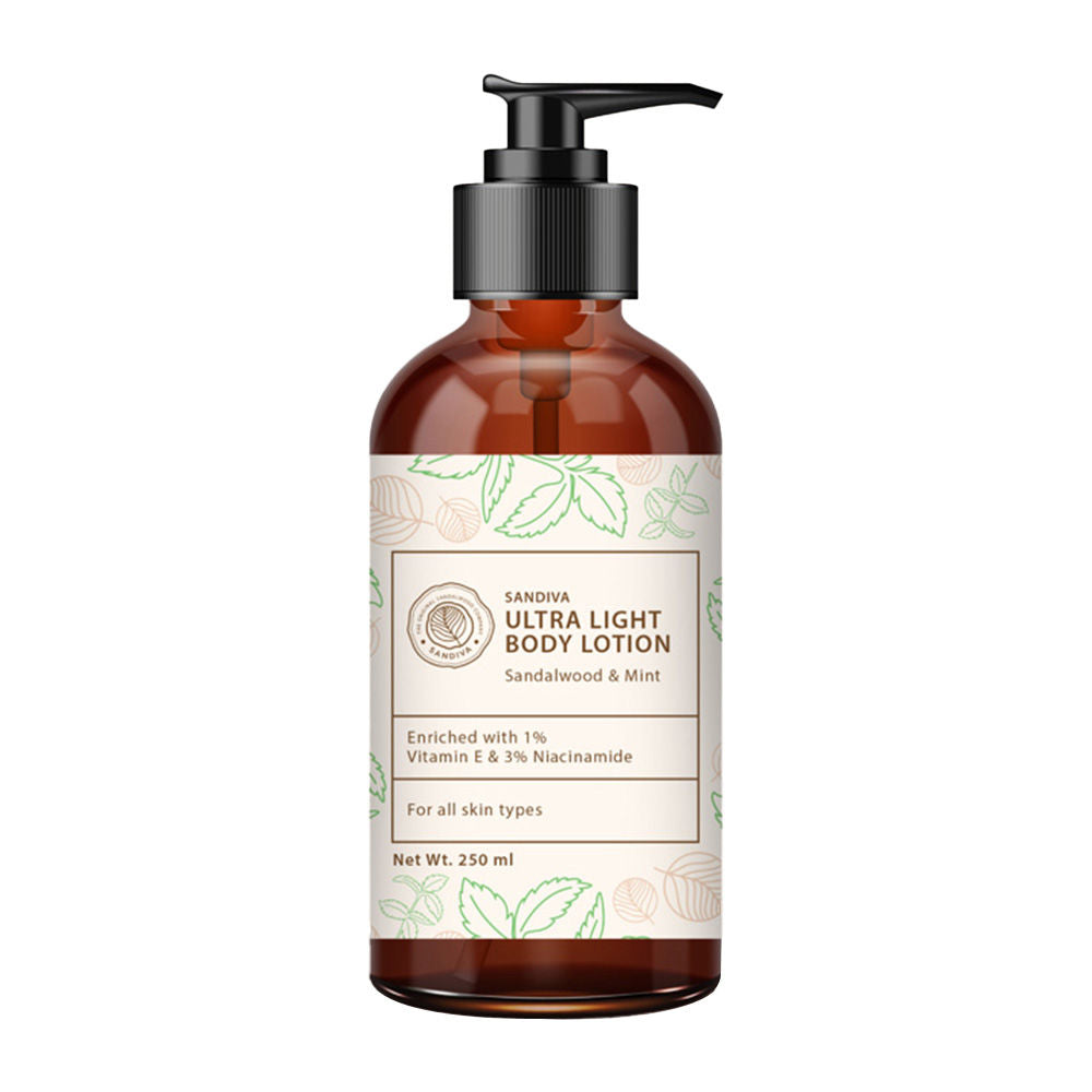 Ultra Light Body Lotion, 1% Vitamin E & 3% Niacinamide, Maximum Hydration- Sandalwood & Mint