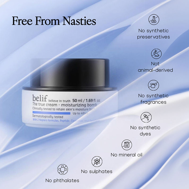 Aqua Bomb Gel Moisturizer-Vegan Korean Hydrating Face Cream with Niacinamide & Hyaluronic Acid