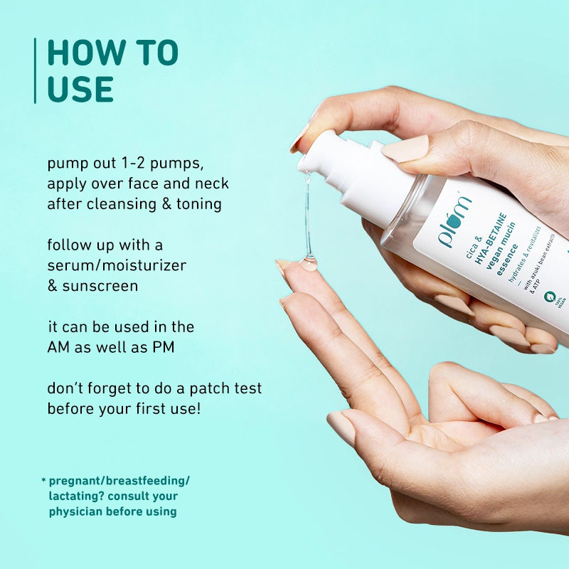 Vegan Mucin Essence with Cica & Hya-Betaine for Soothing, Multi-Layer 72-Hr Hydration