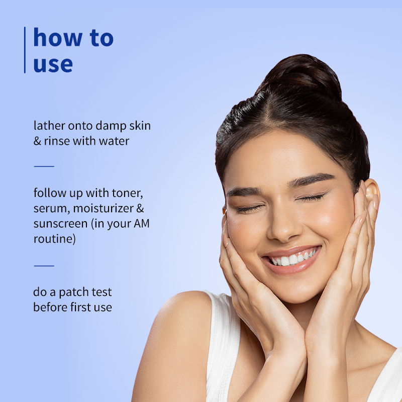 1% Salicylic Acid & Blueberry Clearly Gentle Gel Face Wash, For Acne Prone & Oily Skin