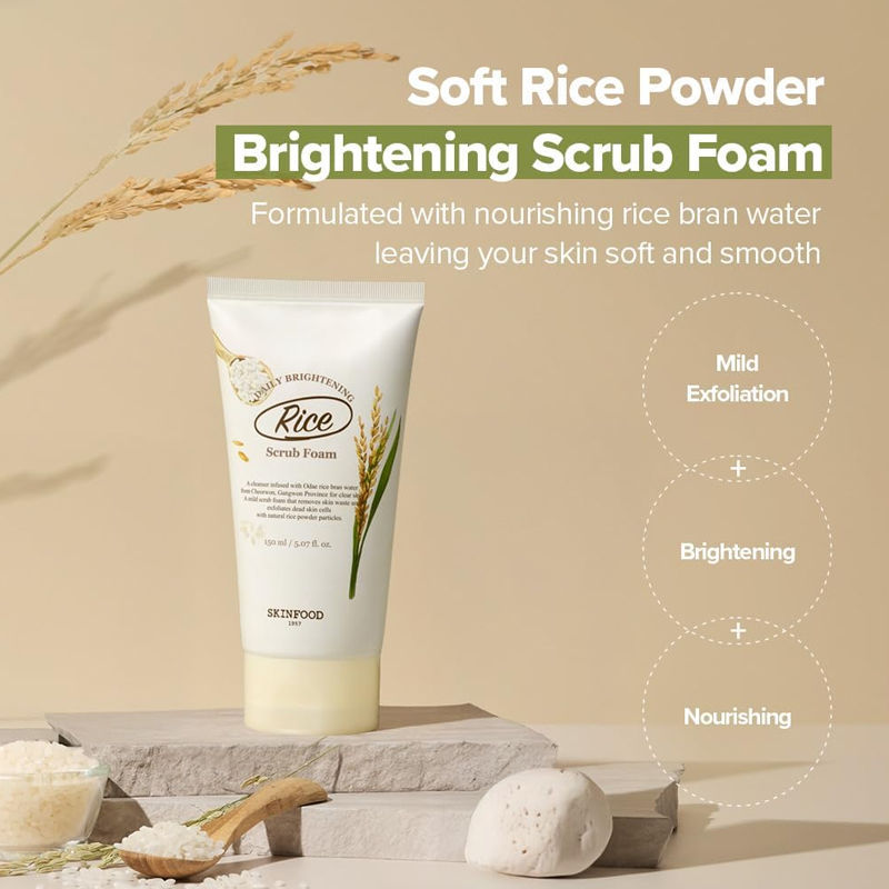 Rice Daily Brightening Scrub Foam