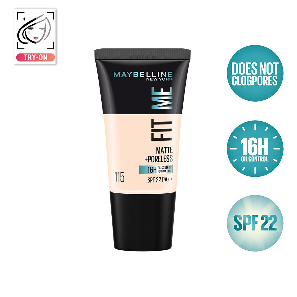 Fit Me Matte+Poreless 16H Oil Control Foundation with SPF 22 - 115 Ivory
