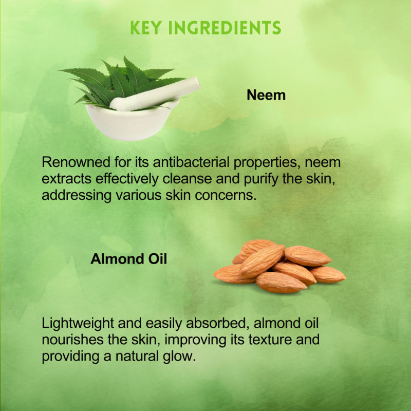 Herbal Neem Patti Soap, Bathing Bar with Neem Leaves, Cleansing Formula