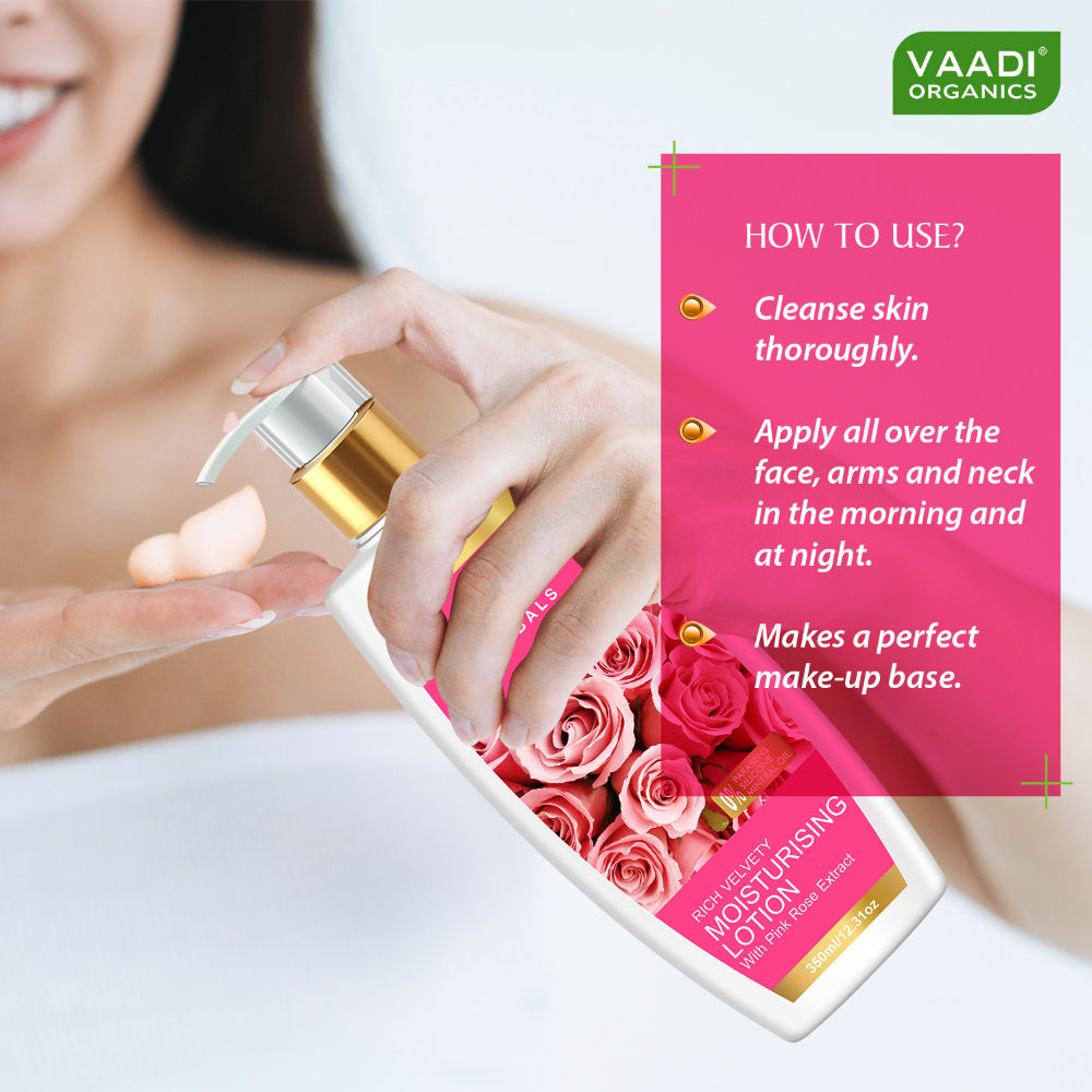 Rich Velvety Moisturising Lotion With Pink Rose Extract