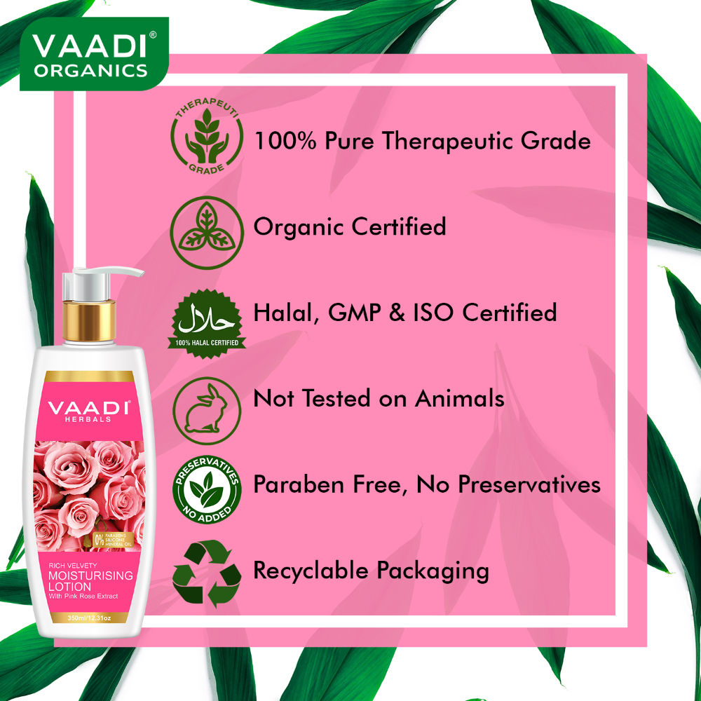 Rich Velvety Moisturising Lotion With Pink Rose Extract