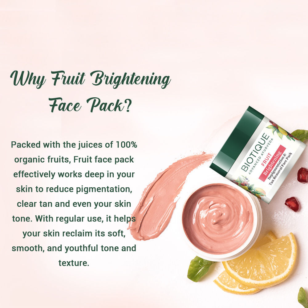 Bio Fruit Brightening- Depigmentation & Tan Removal Face Pack