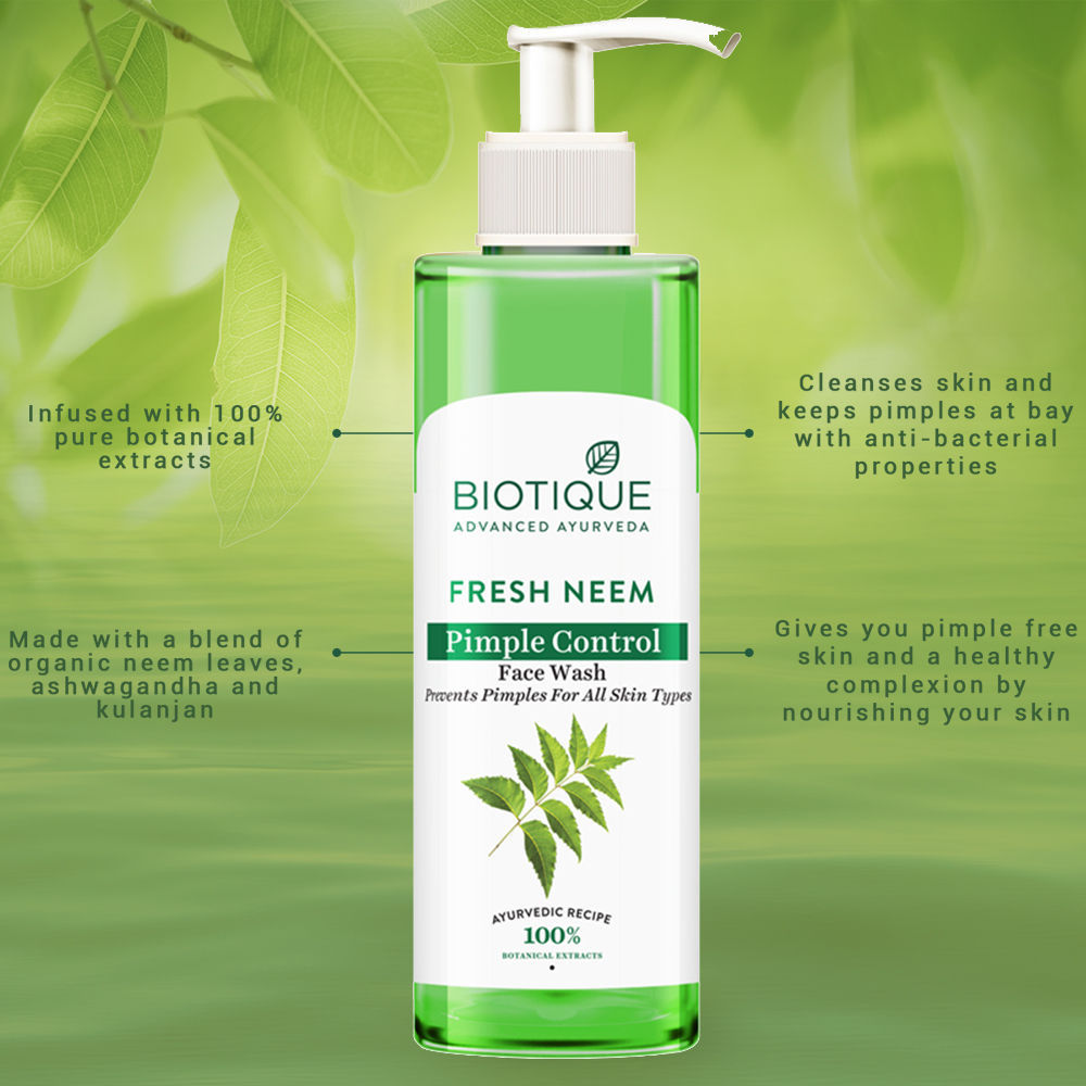 Bio Neem Purifying Face Wash Prevents Pimples For All Skin Types