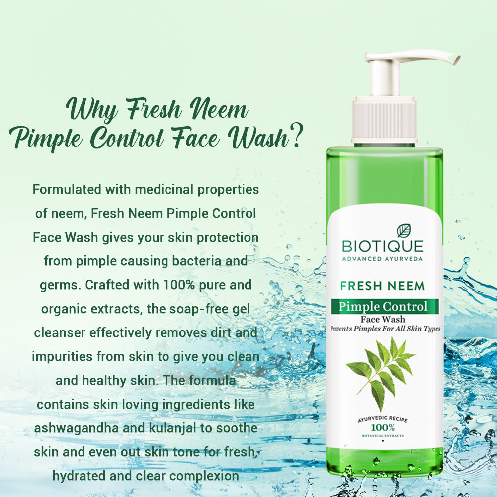 Bio Neem Purifying Face Wash Prevents Pimples For All Skin Types