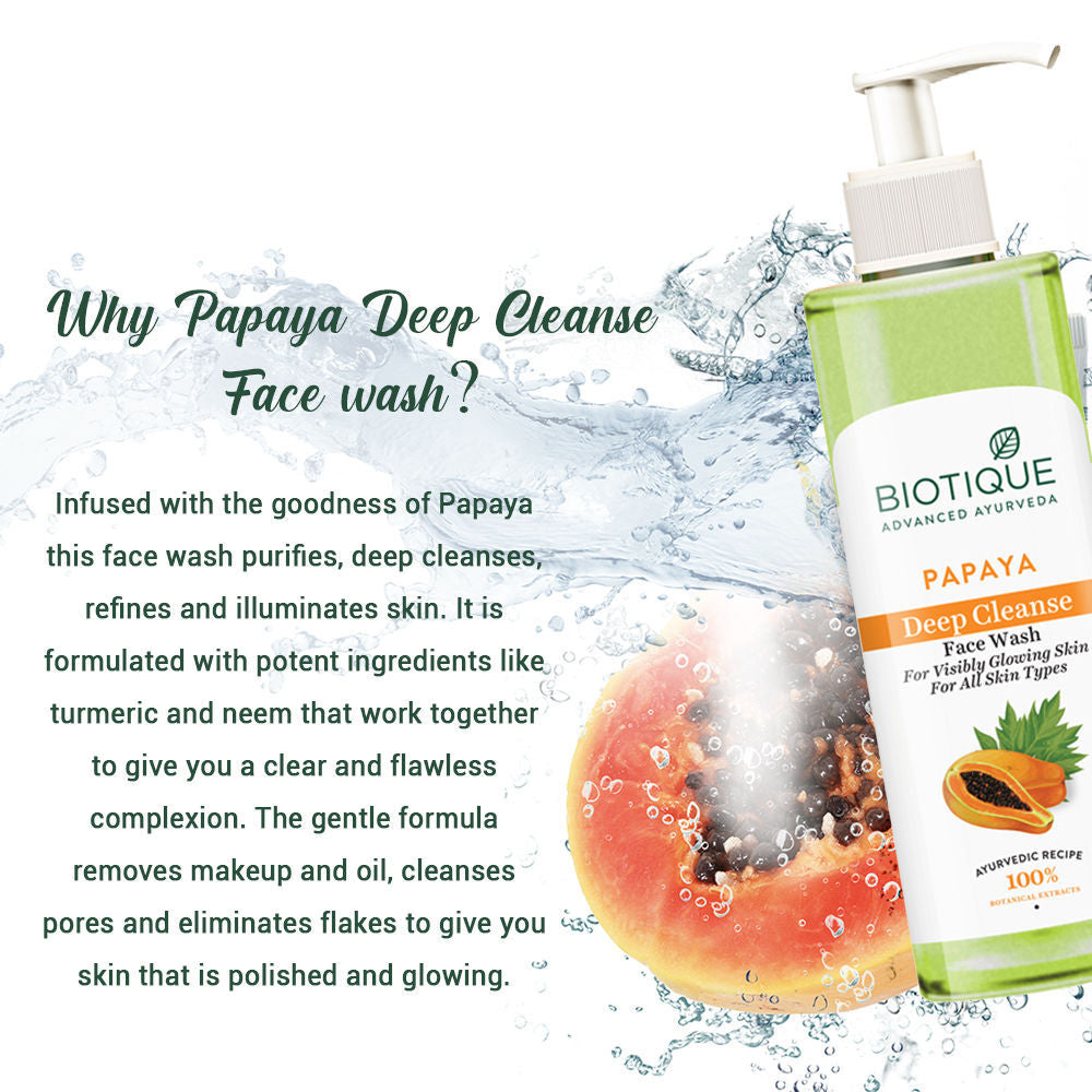 Bio Papaya Visibly Flawless Face Wash For All Skin Types