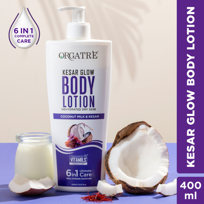 Body Lotion Dry Skin 6In1 Care Vit-E, Kesar For 24H Intense Nourished & Smooth & Glow Skin