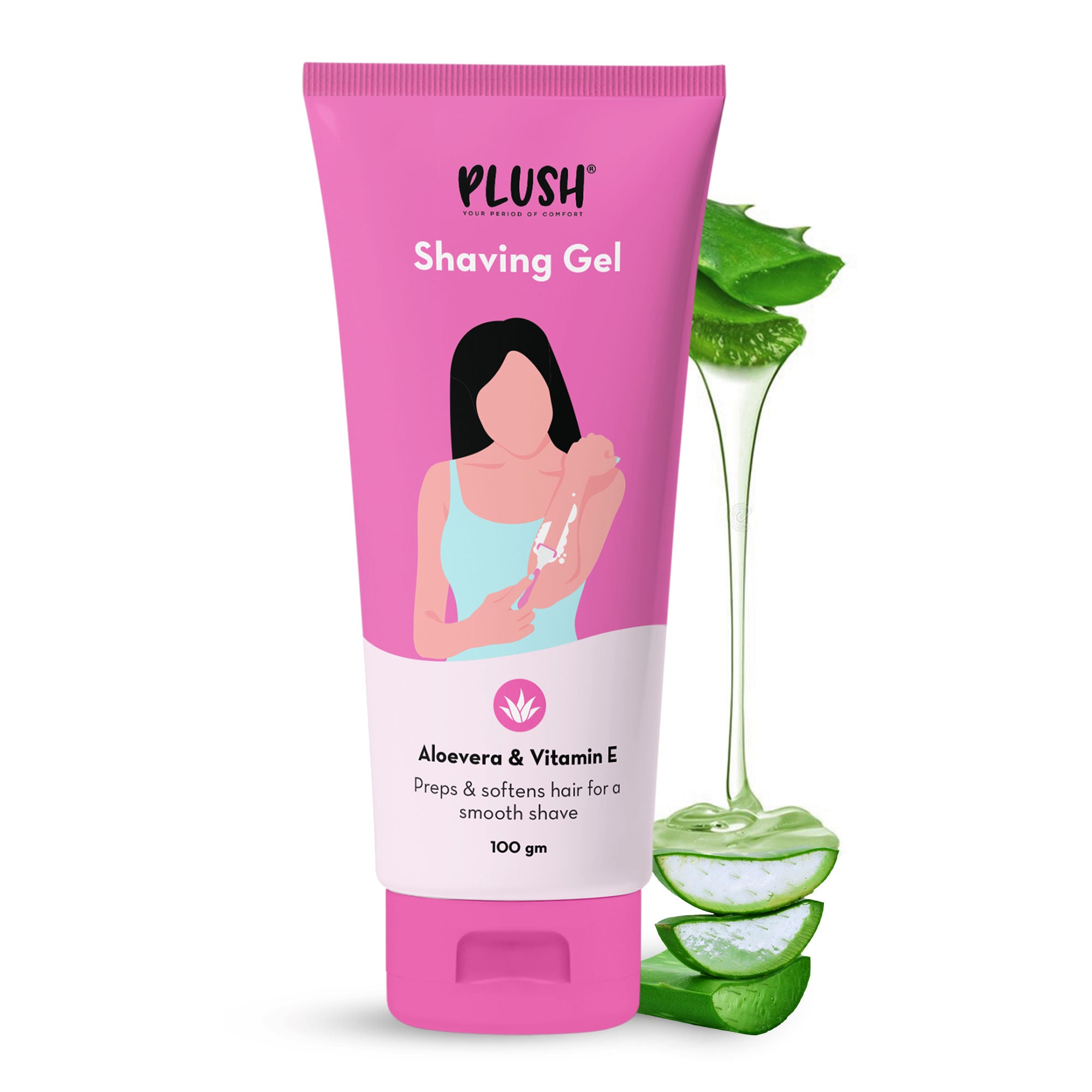 All-Natural Shaving Gel with Aloe & Vitamin E Extracts