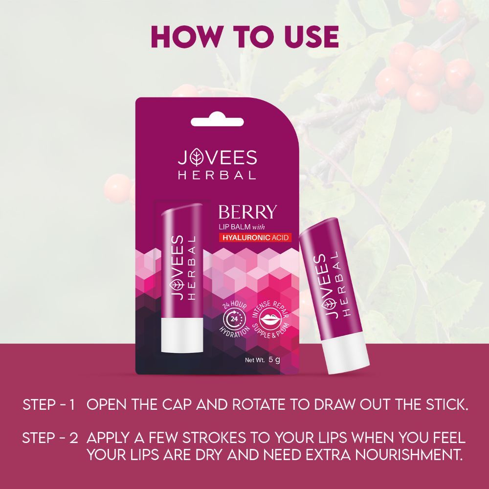Herbal Berry Lip Balm with Hyaluronic Acid