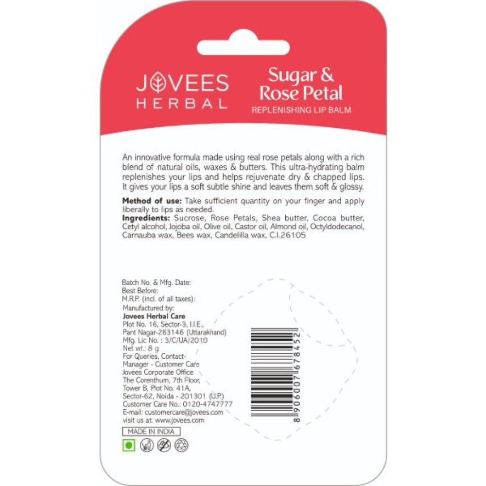 Herbal Sugar & Rose Petal Replenishing Lip Balm