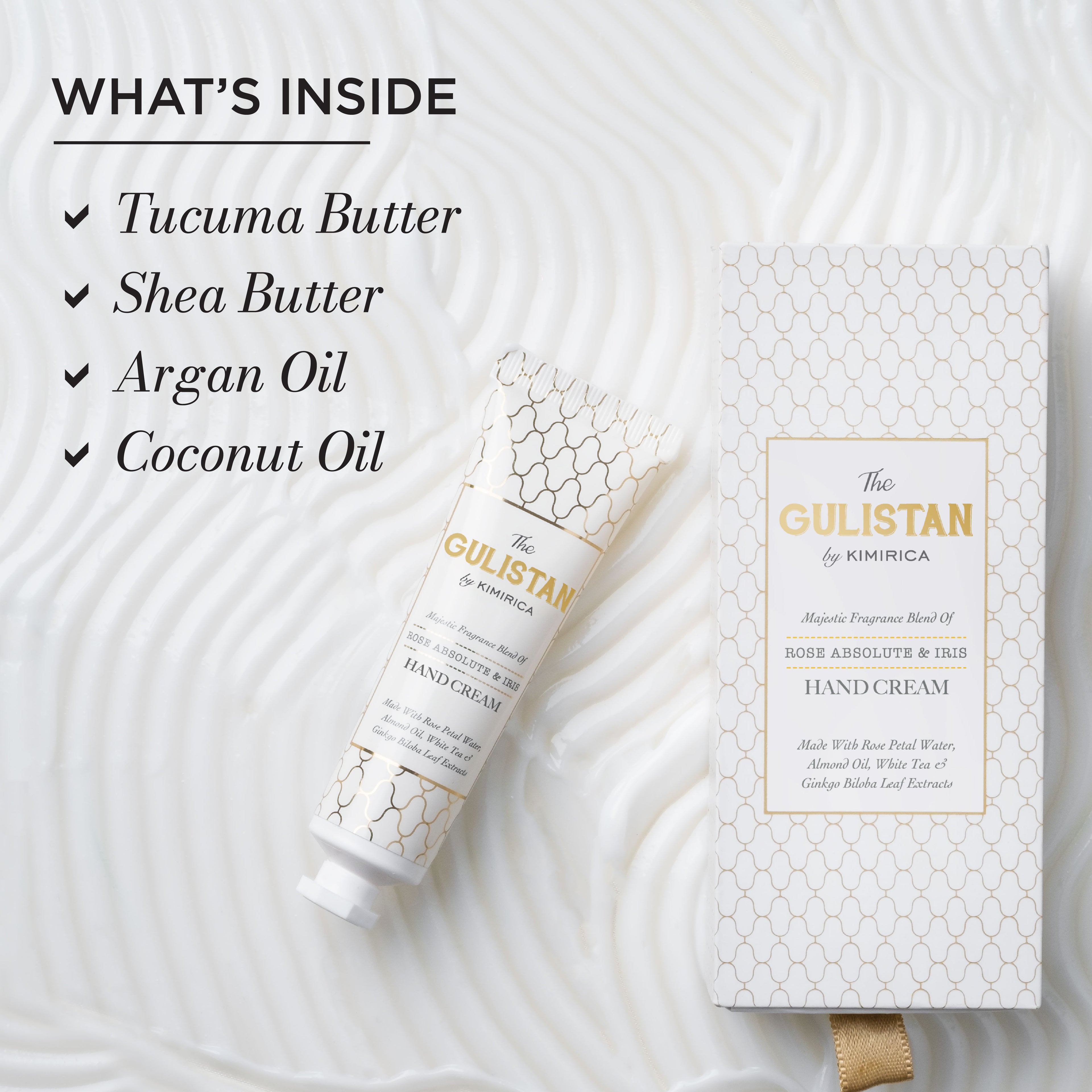 Gulistan Hand Cream With Rose Water & Shea Butter, Non-Greasy & Quick-Absorb, All Skin Type