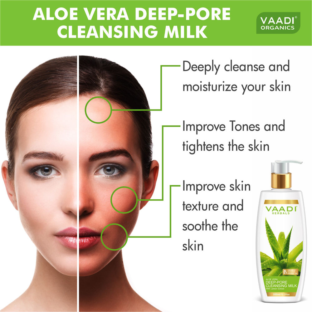 Aloevera Deep Pore Cleansing Milk With Lemon Extract