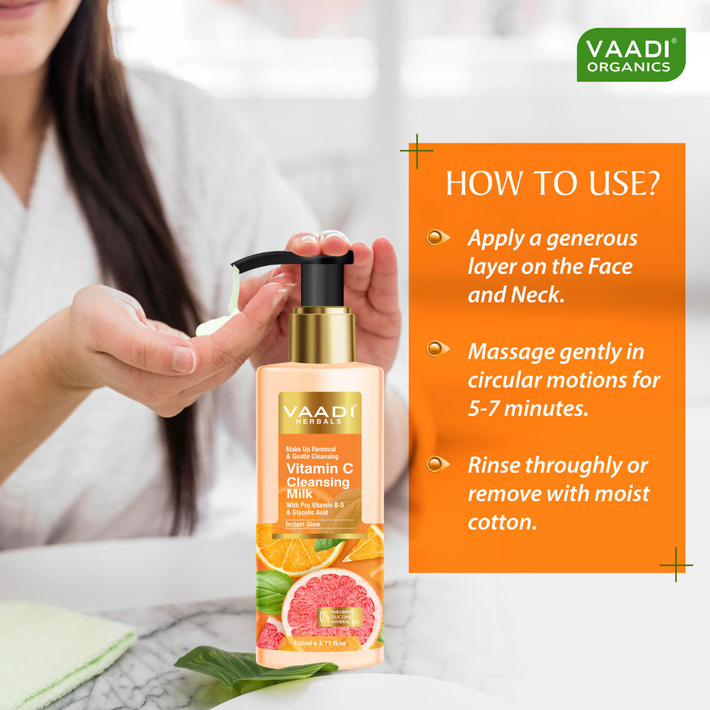 Vitamin C Cleansing Milk For Make Up Removal & Gentle Cleansing