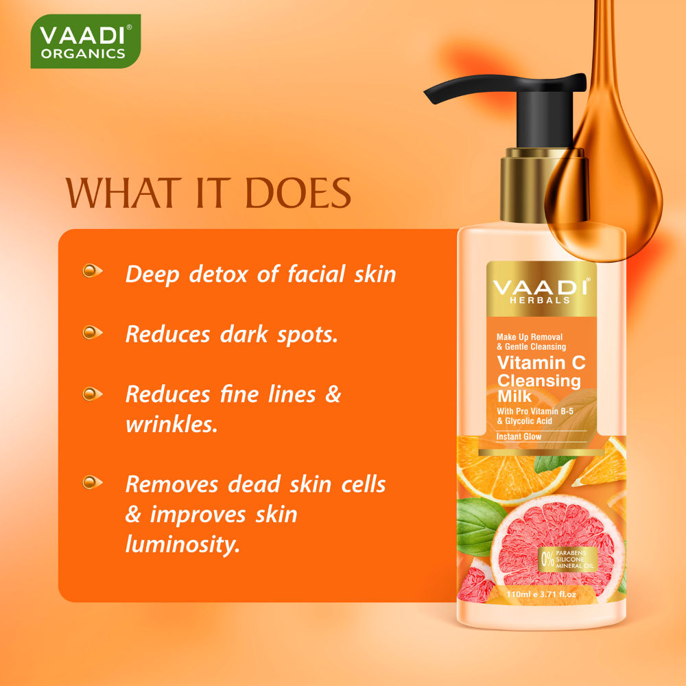 Vitamin C Cleansing Milk For Make Up Removal & Gentle Cleansing