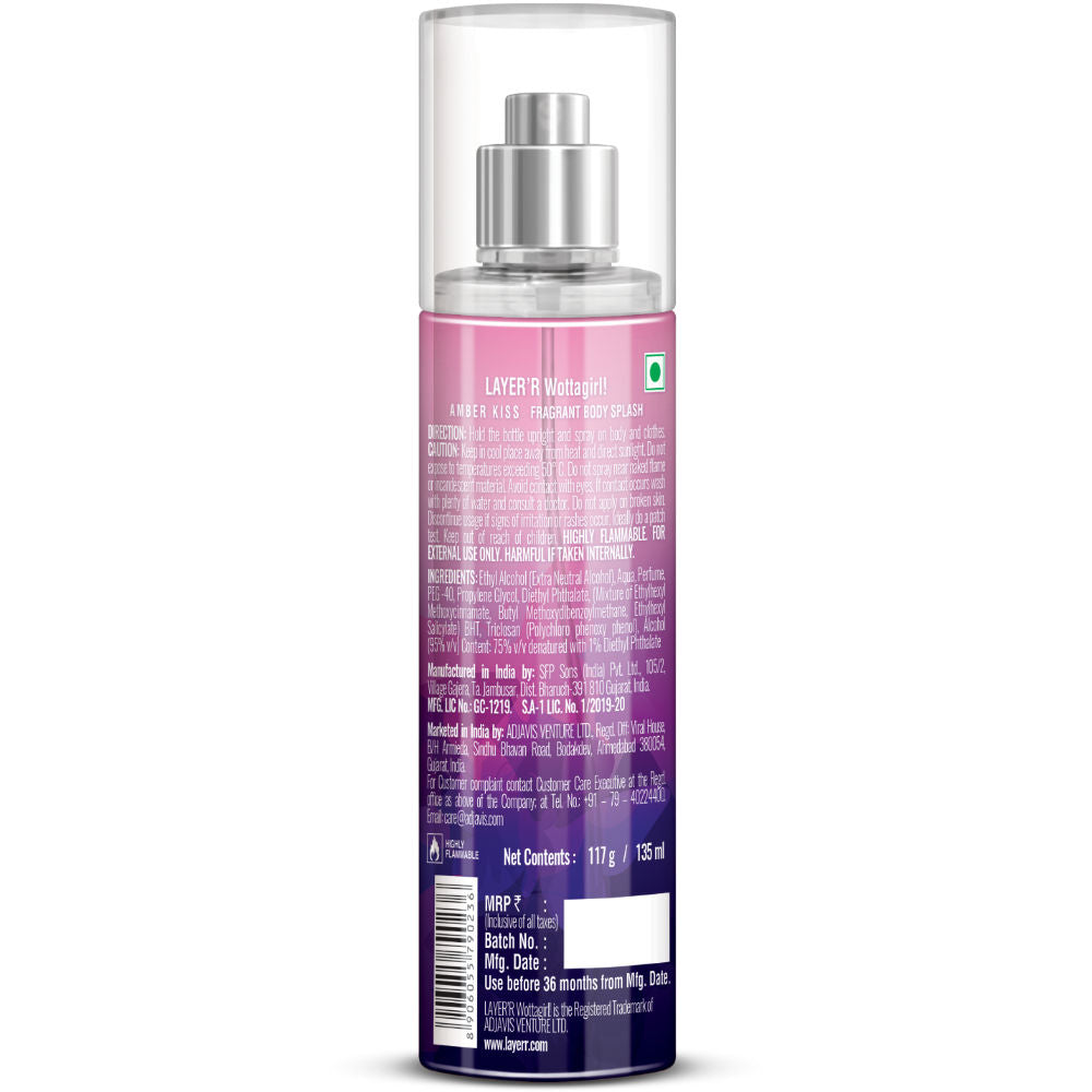 Layerr Wottagirl Amber Kiss Body Splash For Her