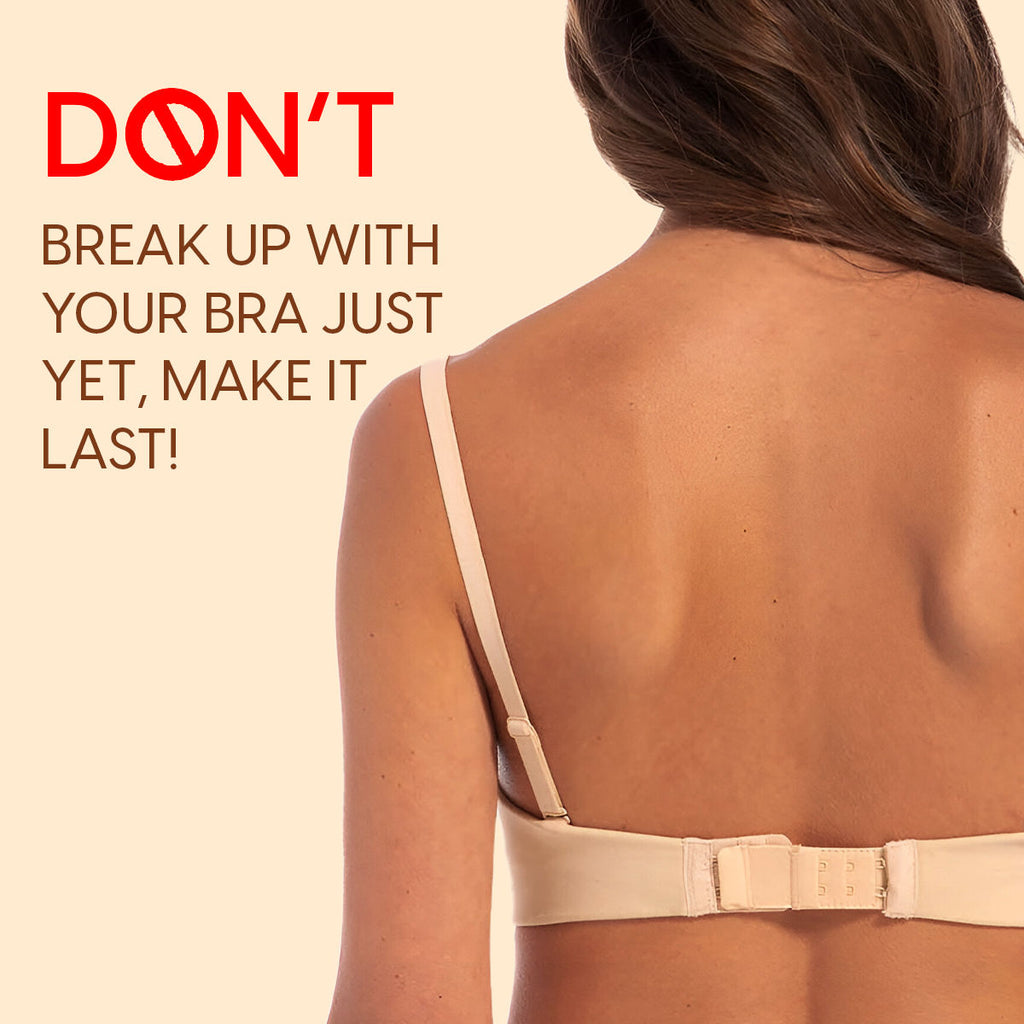 Bra Extender Stretchable Elastic Extension Strap Adjustable Buckle Clasp 2 Hook 3 Eye - Beige