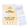 Bra Extender Stretchable Elastic Extension Strap Adjustable Buckle Clasp 2 Hook 3 Eye - White