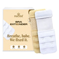 Bra Extender Stretchable Elastic Extension Strap Adjustable Buckle 2 Hook 3 Eye Beige White