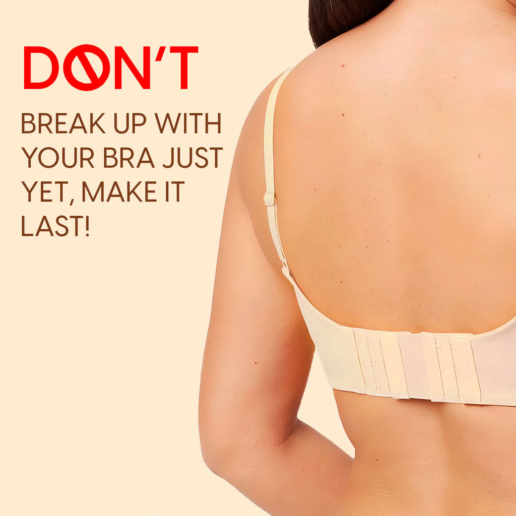 Bra Extender Stretchable Elastic Extension Strap Adjustable Buckle 3 Hook 3 Eye Beige Black