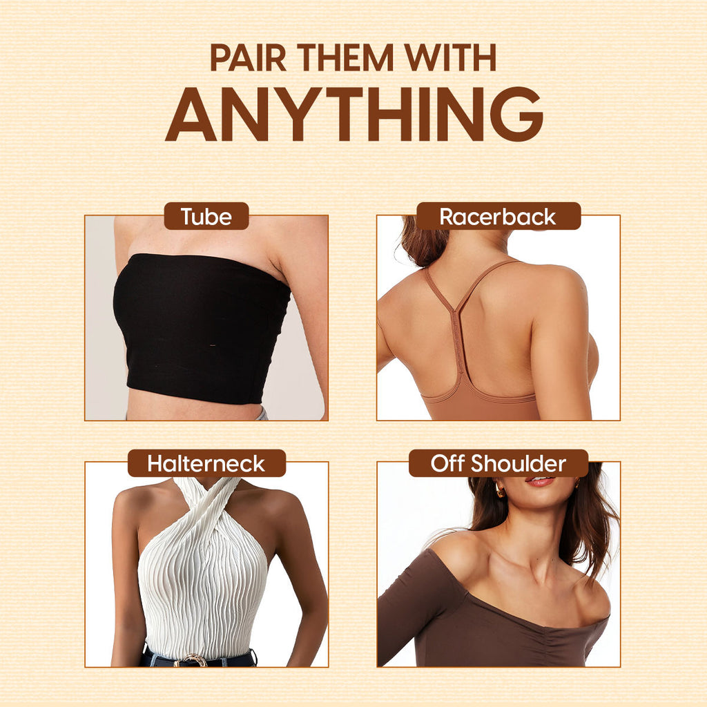 Transparent Bra Straps Adjustable Detachable Clear Invisible Reusable Silicone Elastic Straps
