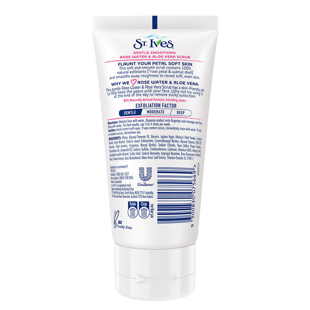 Gentle Smoothing Rose Water & Aloe Vera Face Scrub