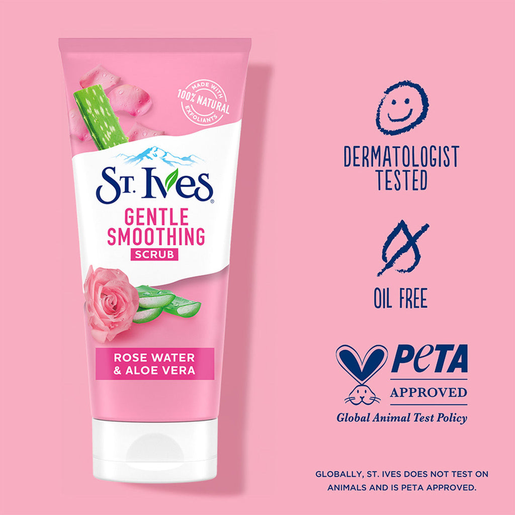 Gentle Smoothing Rose Water & Aloe Vera Face Scrub