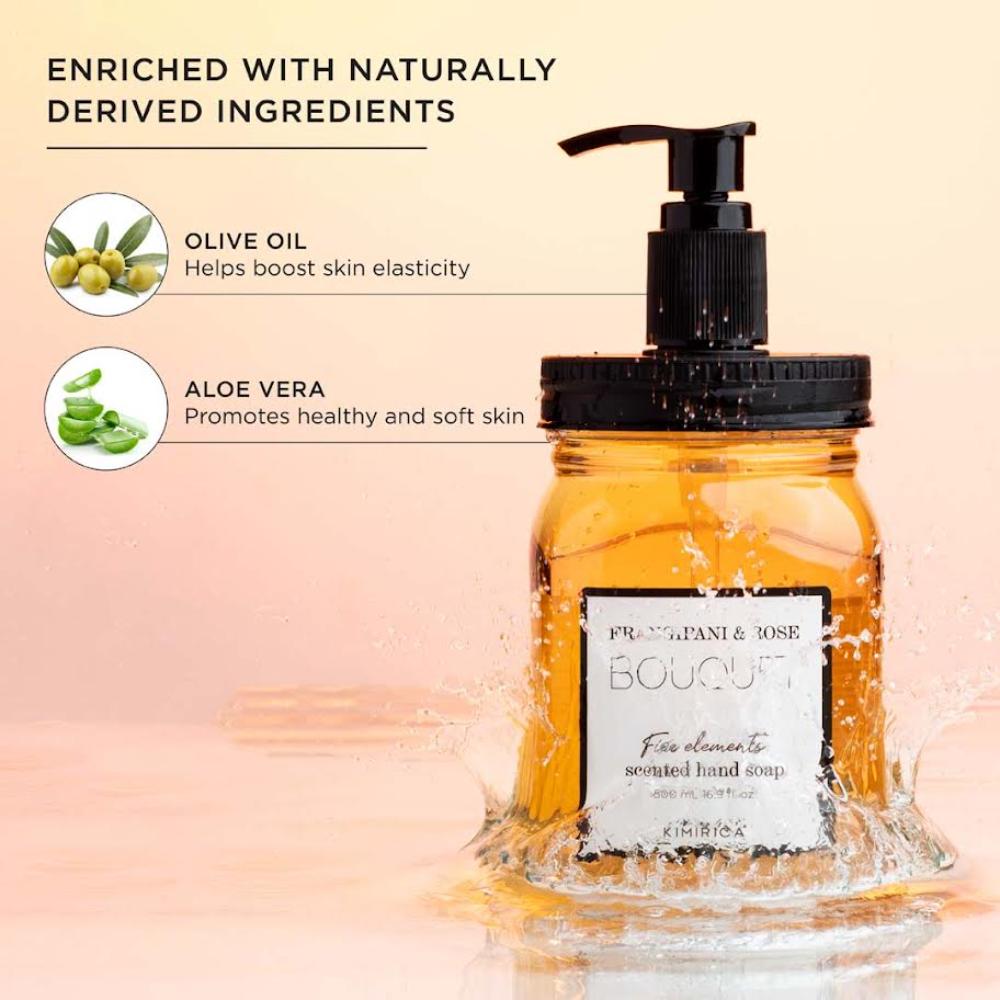 Bouquet Hand Soap With Goodness Of Frangipani And Rose- 100% Vegan & Paraben Free