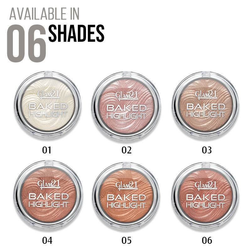 Baked Highlighter With Silky Pigments & Mettalic Finish