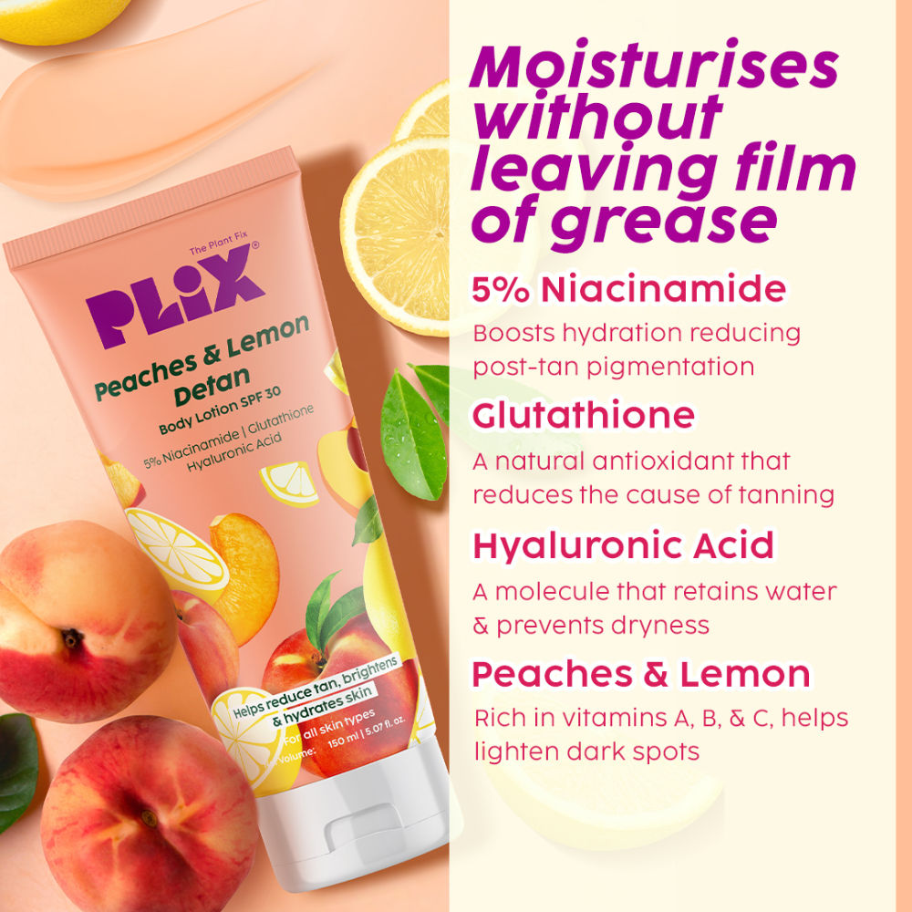 Peaches & Lemon De-Tan Body Care Duo For Smooth & Hydrated Skin