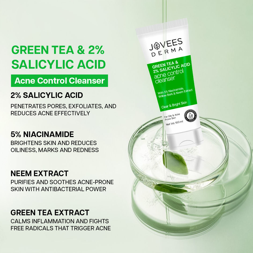 Derma Green Tea 2% Salicylic Acid Acne Control Cleanser