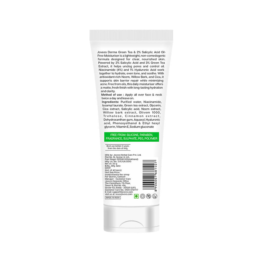 Derma Green Tea 2% Salicylic Acid Oil Free Moisturizer