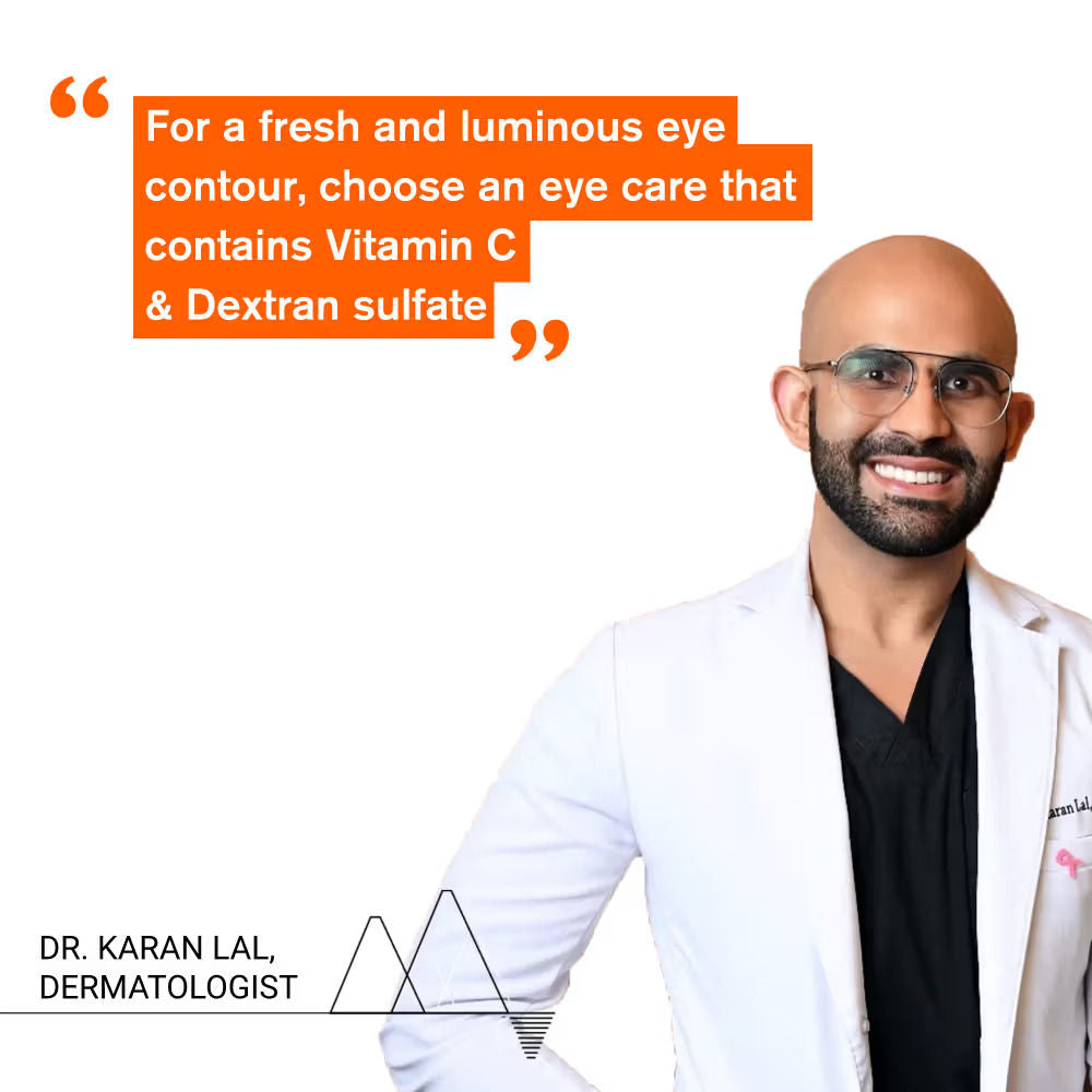 Depiderm Eye Cream with Vitamin C Destran Sulfate For Dark Cicles, Puffy Eyes, Fine Lines