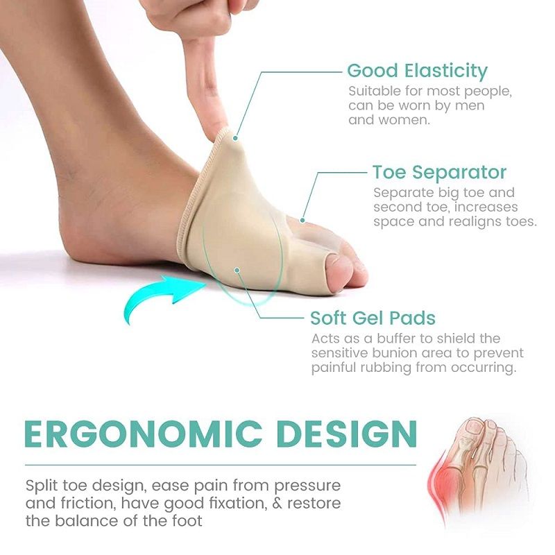 Toe Thumb Bunion Corrector, Toe Separator & Toe Spreader With Gel Pad Support