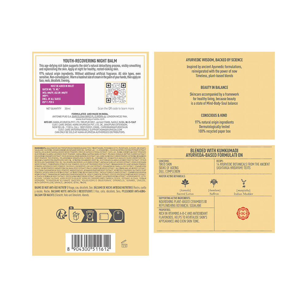Kumkumadi Youth - Recovering Night Balm For Replenished & Radiant Skin