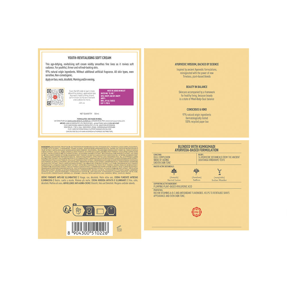 Kumkumadi Youth - Revitalising Soft Cream, For Uneven Skin & Dark Spot Removal