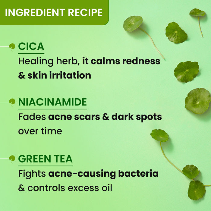 Cica Calming Skin Clarifying Toner With Niacinamide & Green Tea, Acne & Oil Control