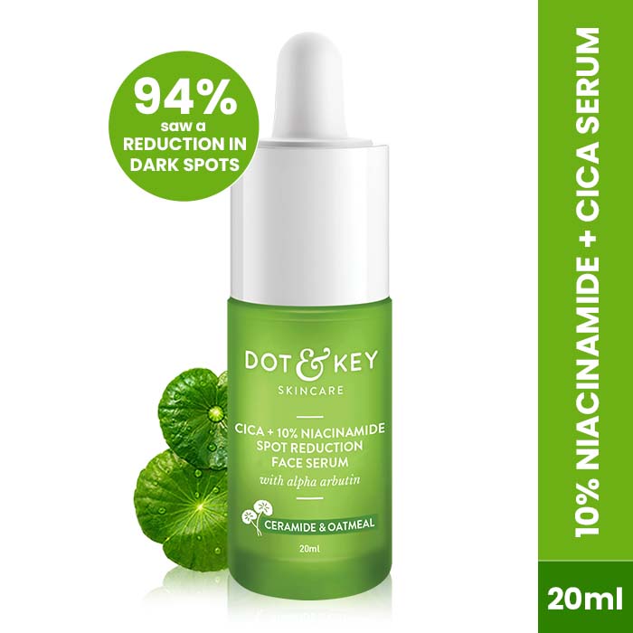 10% Niacinamide + Cica Face Serum For Oily, Acne Prone Skin & Dark Spots Reduction - 20ml