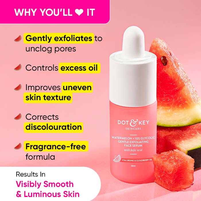 10% Glycolic Watermelon Super Glow Face Serum For Pigmentation
