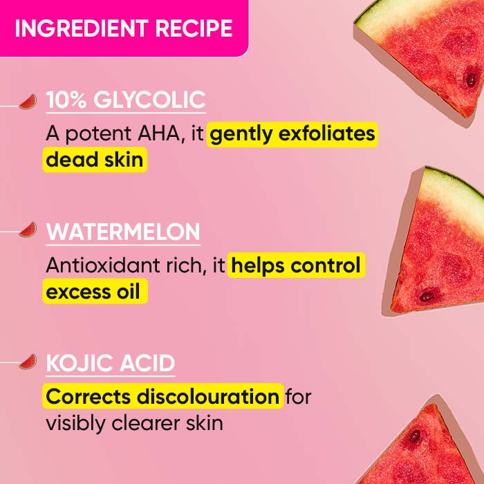 10% Glycolic Watermelon Super Glow Face Serum For Pigmentation