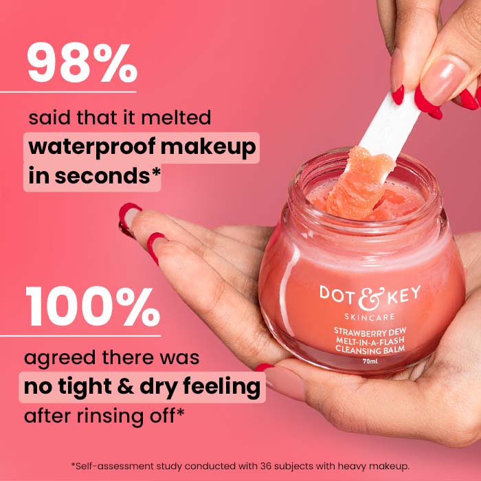 Strawberry Dew Melt-in-a-Flash Cleansing Balm, With Fruit Enzymes & Vitamins