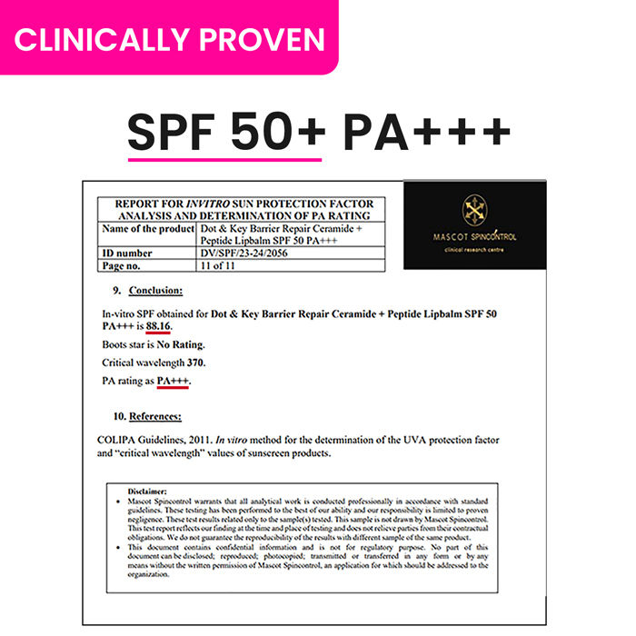 Ceramide & Peptide Barrier Repair SPF 50 PA+++ Tinted Lip Balm For Plump Lips