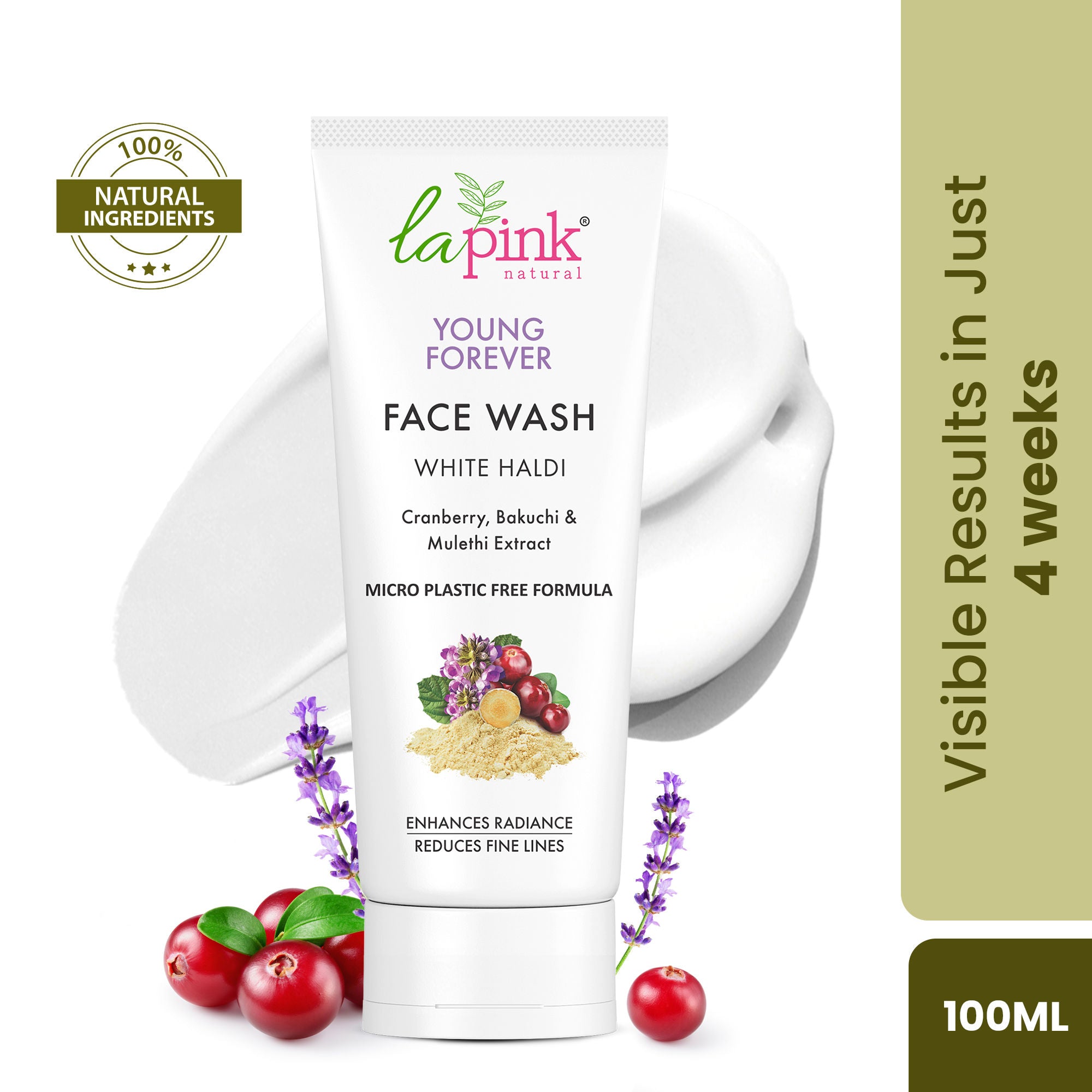 Young Forever White Haldi Face Wash Deep Cleansing Brightening Anti Aging Face Wash